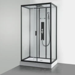 Allibert Douchecabine Uyuni Hoekmodel 80x120cm Zwart