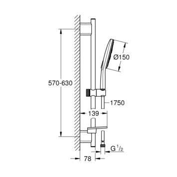 Grohe Doucheset Vitalio Smartactive 150/3 - Afbeelding 5