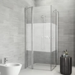 Sealskin Douchecabine Code Hoekinstap 4-delig 90x197 Cm Met Gesatineerde Band