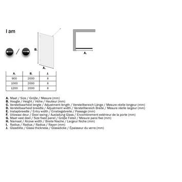 Sealskin Inloopdouche A3 I AM 200x120cm RVS - Afbeelding 6