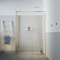 Sealskin Schuifdeur Met Zijwand Contour 120x90x200 Cm Goud Geborsteld