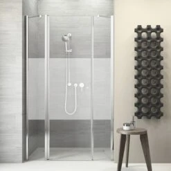 Sealskin Swingdeur Voor Nis Code L 3-delig 120x197 Cm Met Gesatineerde Band