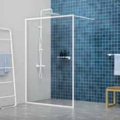 Sealskin Contour Inloopdouche Type A3 118x200 Cm, 6 Mm Helder Veiligheidsglas Met Antikalklaag Mat Wit